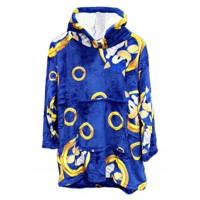 Sonic Hoodie Fleece deken, Rings - Kind (One Size ) - Polyester