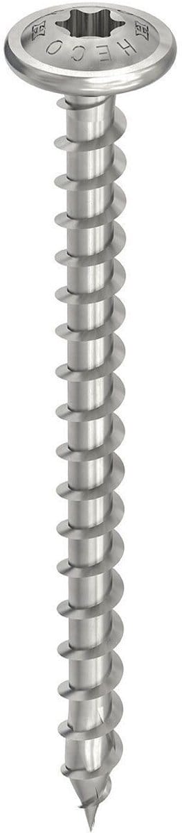 Heco Topix Plus Tellerkop 8x60mm - Tx40 - Voldraad - A2 - 50 Stuks