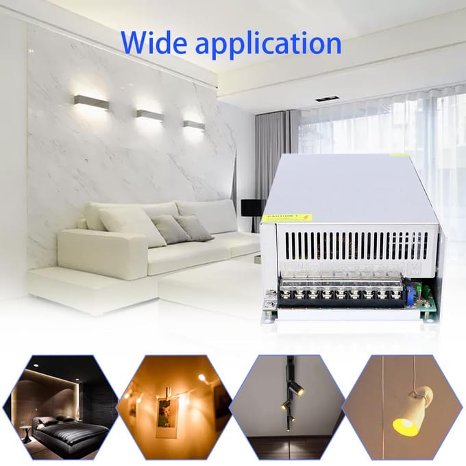 AC 100-240V naar DC 48V 20.8A 1000W spanningstransformator geregeld schakelen DC 48V 10.4A 500W