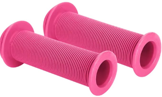Rieba® Handvatten Kinderfiets 105mm - Fiets - Step - Binnen diameter 22mm - Kinderen - Rubber - Antislip - Roze