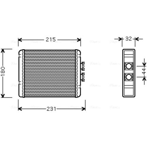 Warmtewisselaar, interieur verwarming AVA COOLING AI6198