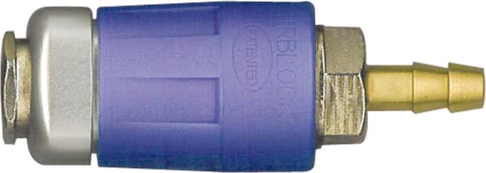 CriKo veiligheids-snelkoppeling voor compressor - Met slangpilaar Ø 8 mm - Max 20 bar