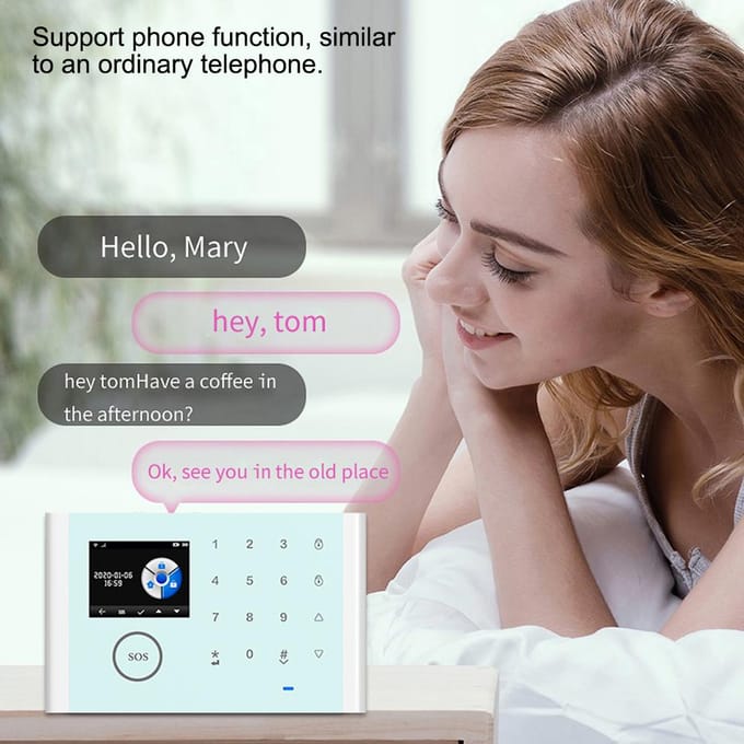 CS118 WiFi + GSM + GPRS 3 en 1 réseau système d'alarme domestique Intelligent Tuya APP télécommande 433 MHz blanc