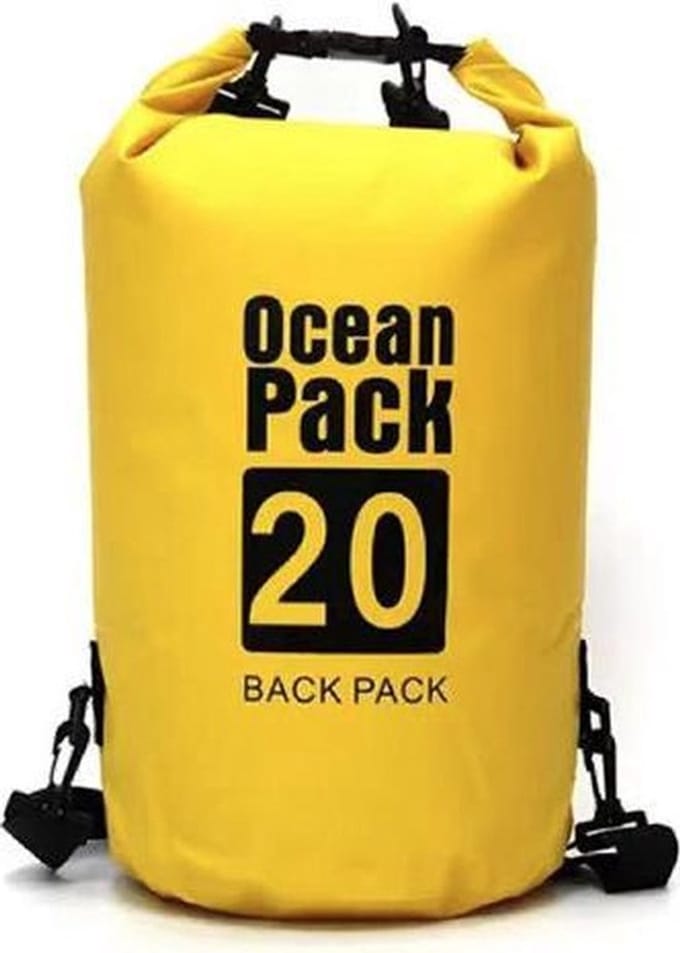 Nixnix® - Waterdichte Tas - Dry bag - 20L - Geel - Ocean Pack