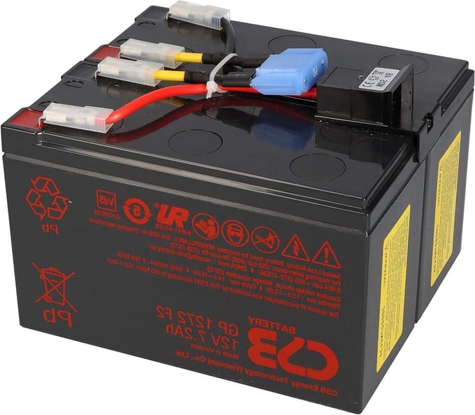 Vervangende Batterij - UPS Batterij - Stroom Beveiligen - Plug & Play - 12000 mAh - Zwart