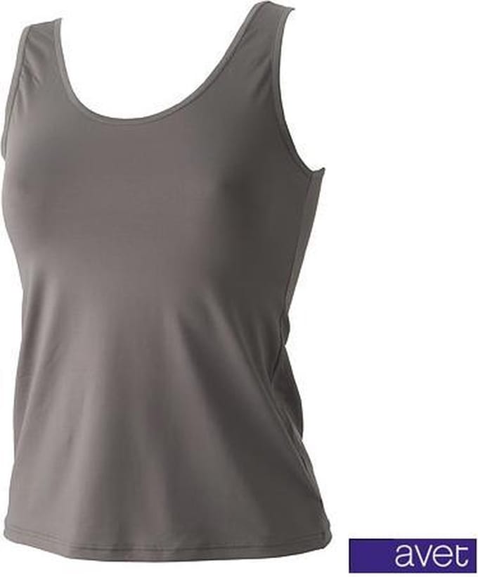 Avet Dames hemd microfiber 7591 - Polyamide dames onderhemd - Naadloos Singlet - Donkergrijs / L