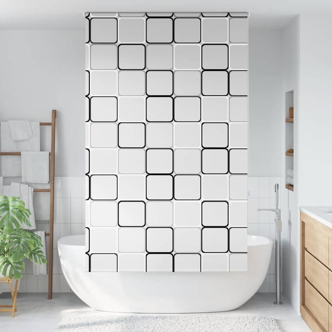 vidaXL - Doucherolgordijn - 130x240 - cm - stofbreedte - 126 - cm
