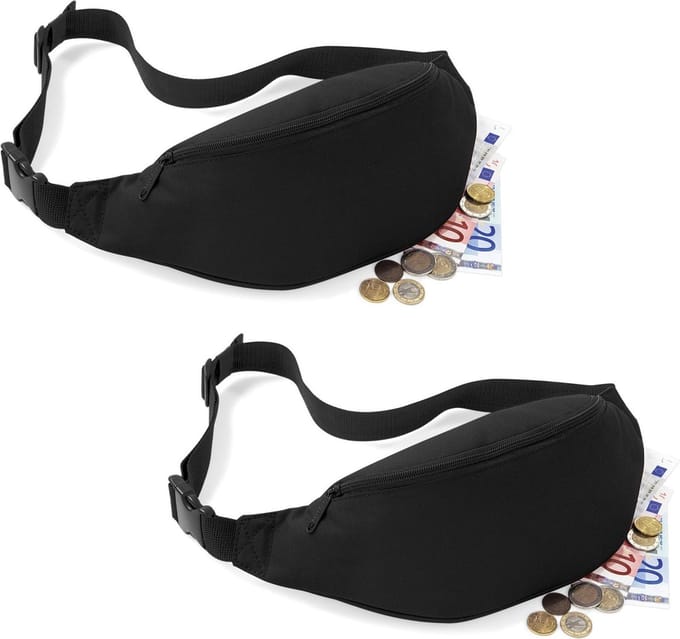 2 x Bagbase Sport Heuptas Zwart 2.5 Liter