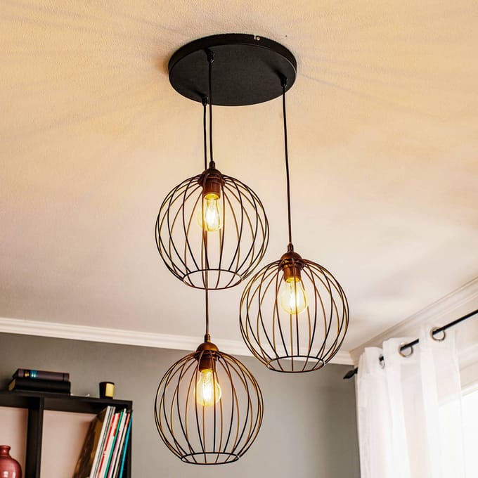 HELAM Hanglamp Cumera, 3-lamps, rond