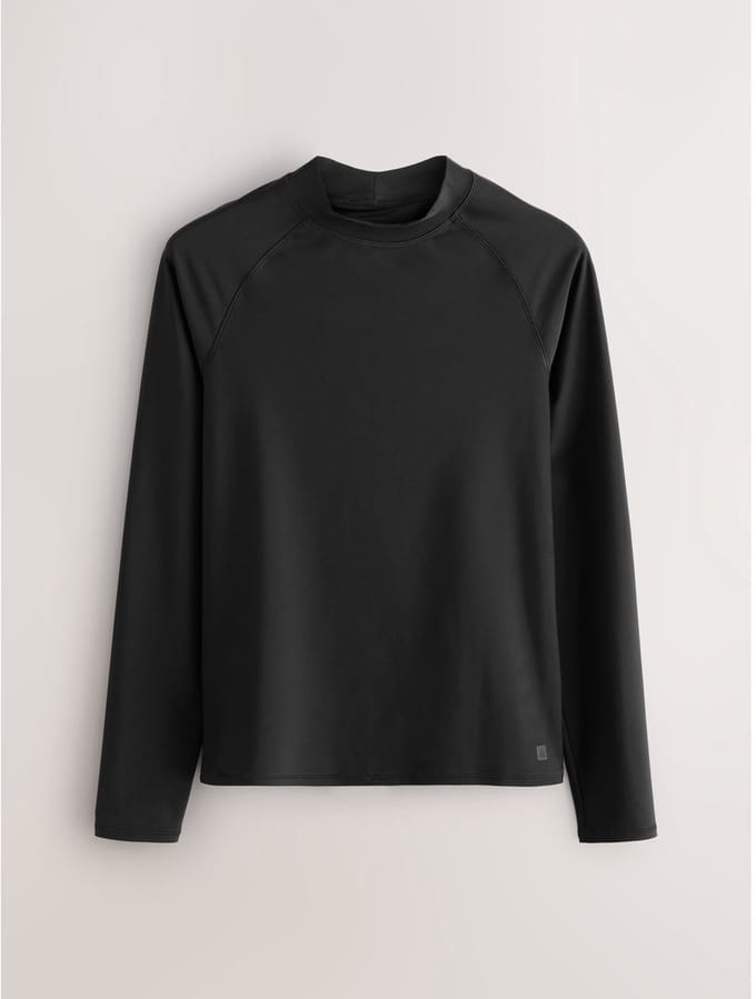 Next - Heren - Active surfshirt met lange mouwen - Zwart