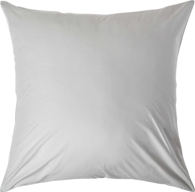 Homescapes Kussensloop 60x60 cm – Zilvergrijs – 100% Egyptisch Perkal Katoen – 200 TC