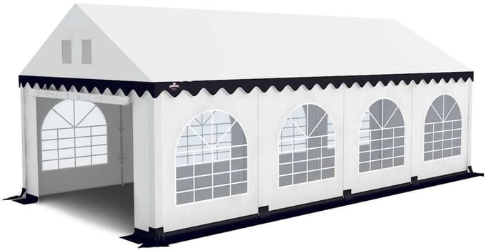 GO-PRO | 4x8 | Partytent | Met grondframe | Wit-Blauw
