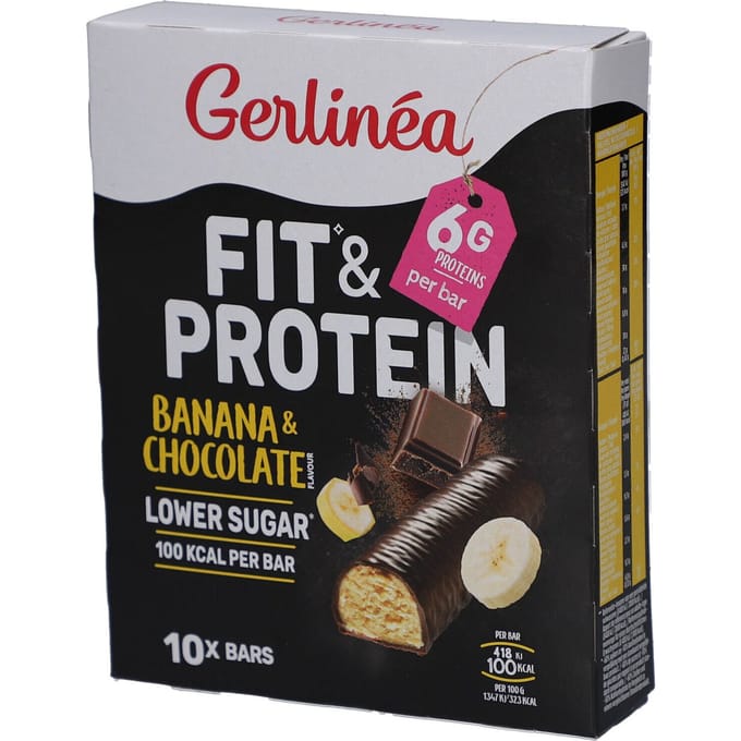 Gerlinea Fit² & Protein - Repen - Banaan & Chocolade - 10x31 gr