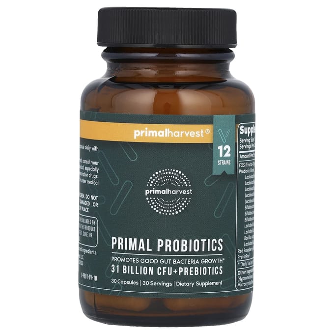 Primal Harvest, Primal Probiotic, 31 miljard CFU, 30 capsules