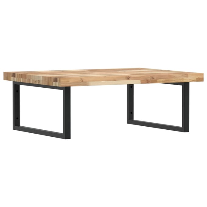 vidaXL - Badkamer - wandschap - staal - en - massief - acaciahout