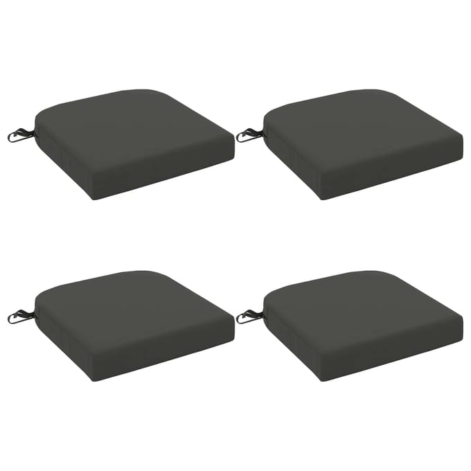 vidaXL - 4-delige - zitkussens - SOEST - 4 - pcs - 100% - Polyester - Antraciet