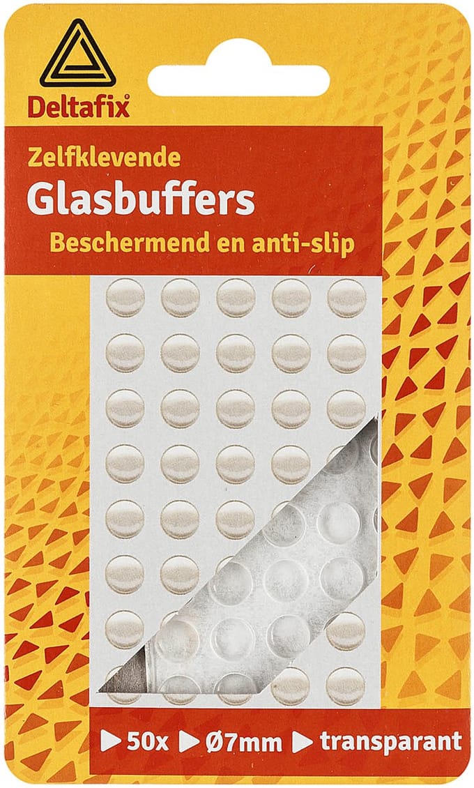 Zelfklevende glasbuffers 8mm 50stuks