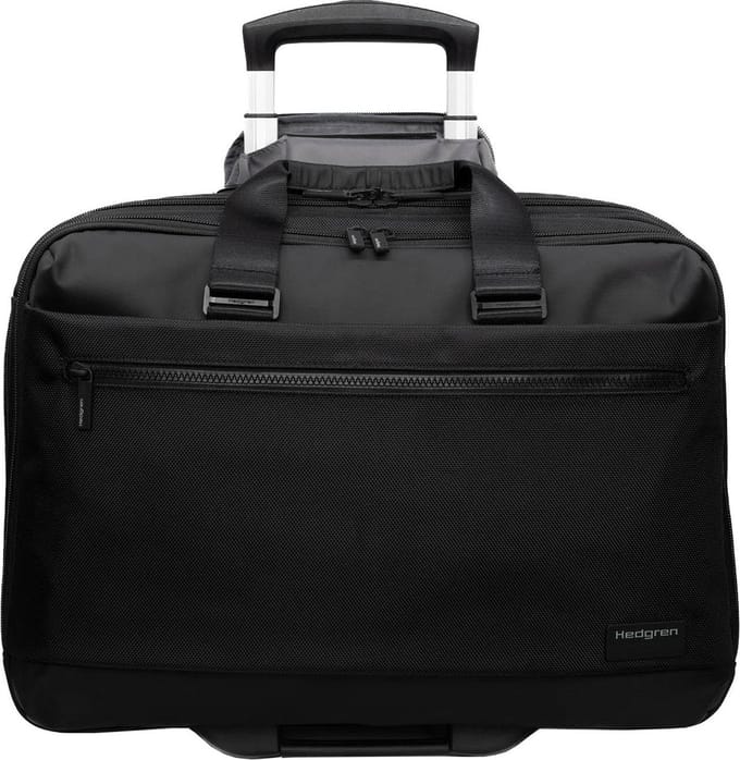 Hedgren Trolley met laptopvak Next Card Rolling Tote Black Zwart 45cm