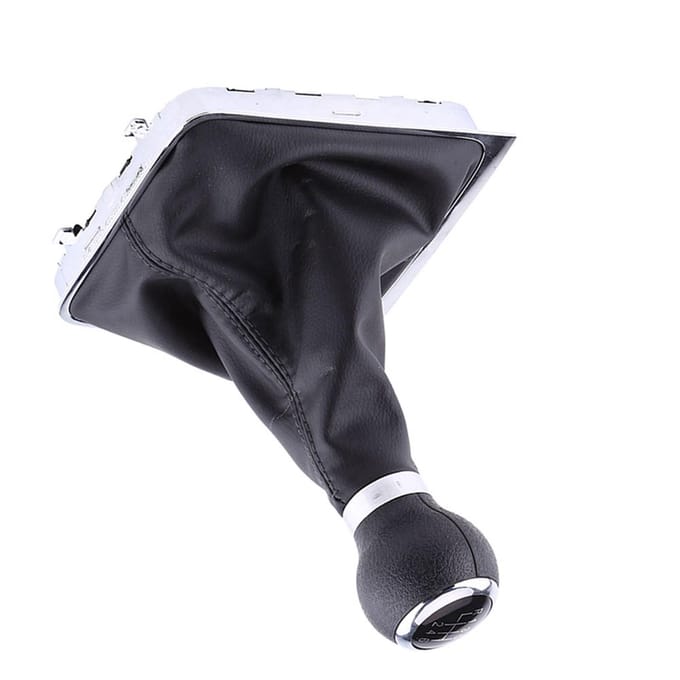 6-Traps Auto Versnellingspook Knop Stick Gaiter Boot Frame Kit Voor Passat B6 2005 2012 zwart