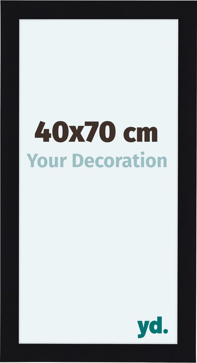 Your Decoration - Fotolijst 40x70 cm - MDF - Zwart Hoogglans - Como