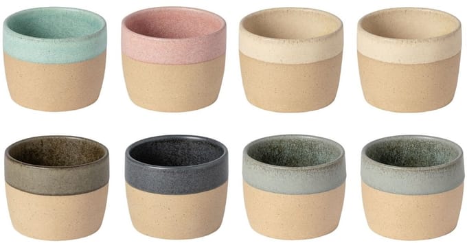 Costa Nova Koffiekopjes Arenito Multicolor 200 ml - 8 stuks - Gift box