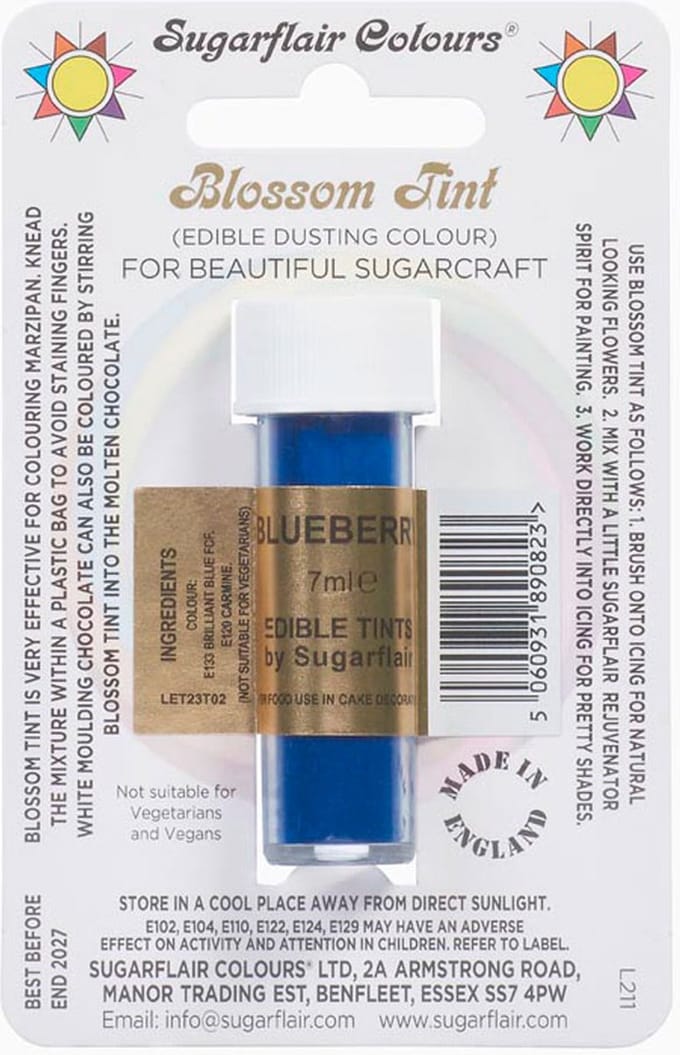 Sugarflair Blossom Tint - Blueberry - 7ml - Eetbare Kleurstof