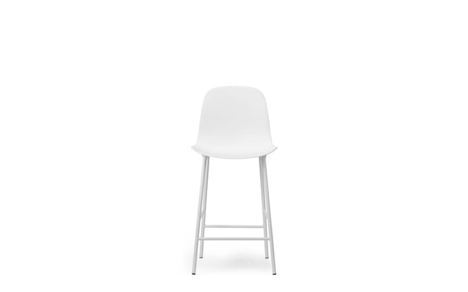 Normann Copenhagen Form Barstoel staal - wit/wit - 65 cm