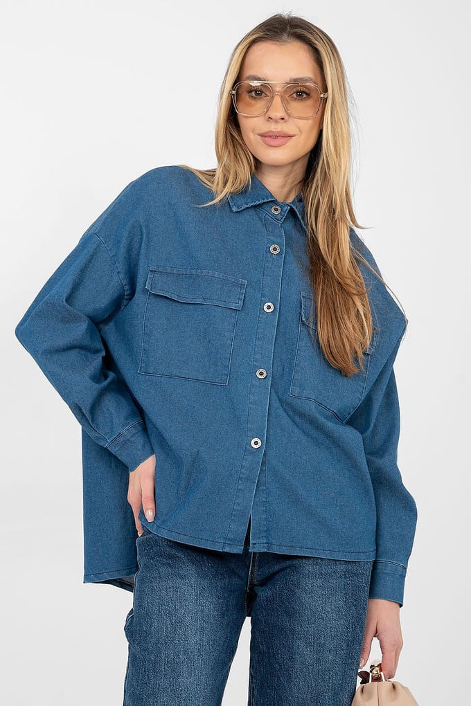 Monroe Denim Shirt - Blauw / One Size