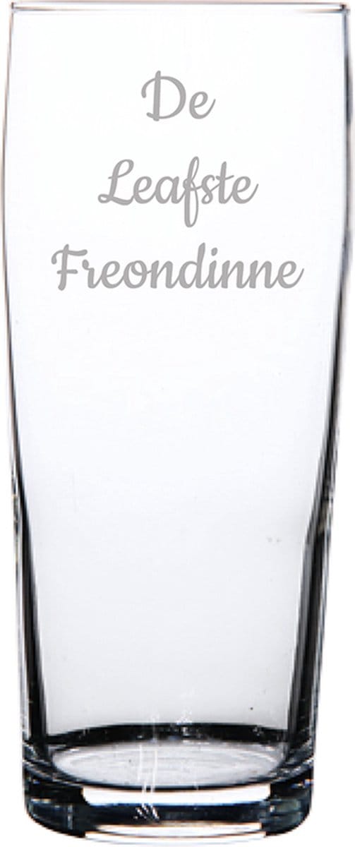 Gegraveerde bierfluitje 19cl De Leafste Freondinne