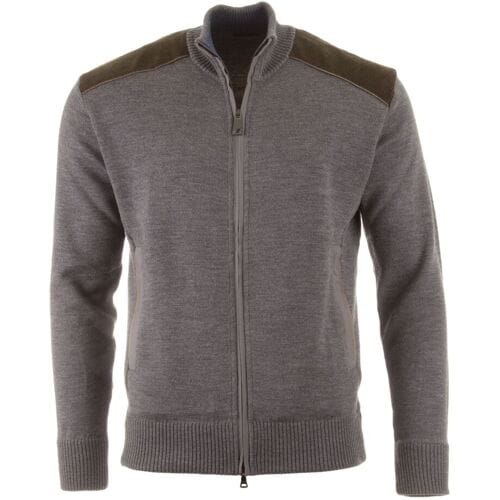 Paul & Shark Vest Shark Tag Velvet Soft Cool Touch Wool Full Zip Iron Gate / male