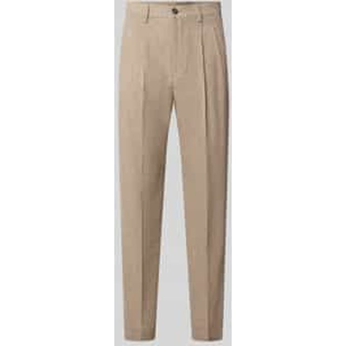 straight fit stoffen broek met katoen-aandeel