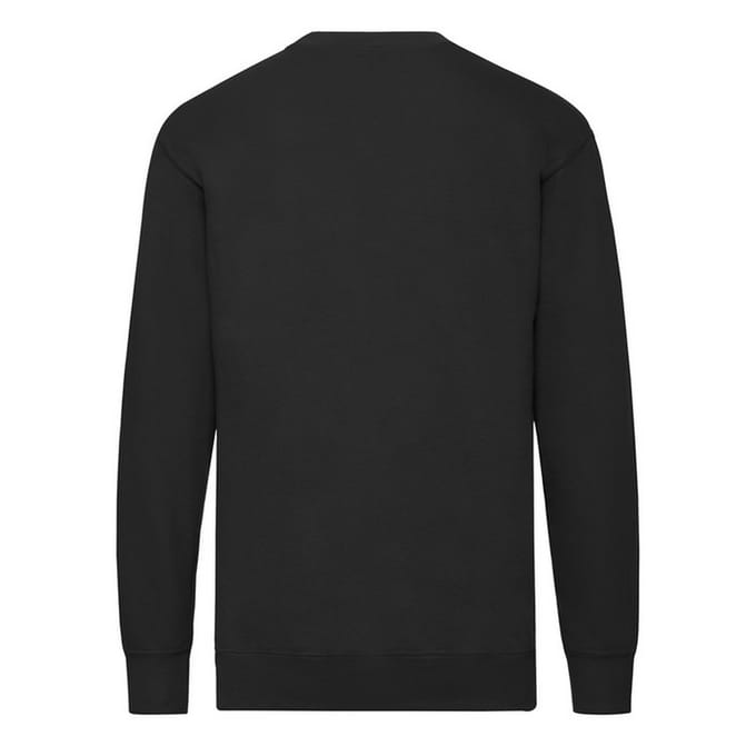 Fruit of the Loom Heren Lichtgewicht Set-In Sweatshirt (Zwart)