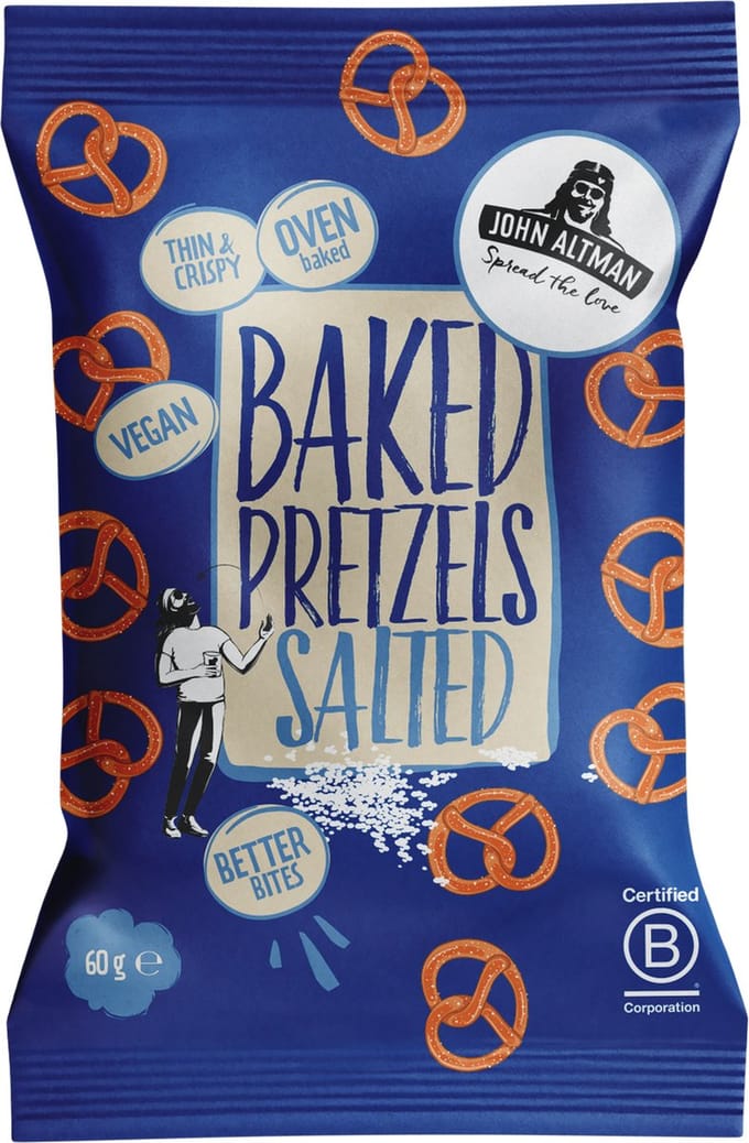 John Altman Mini Pretzels Sea Salt - Snacks - 12 x 60 gram