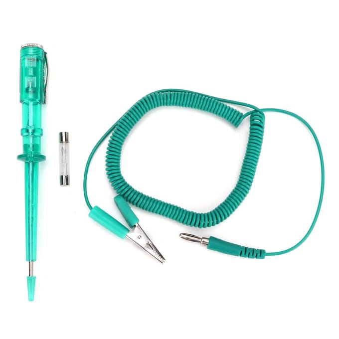 Testeur de Circuit de Tension Universel pour Voiture 6V 24V Stylo Testeur Sonde Auto Outil de Réparation Ampoule Verte blue