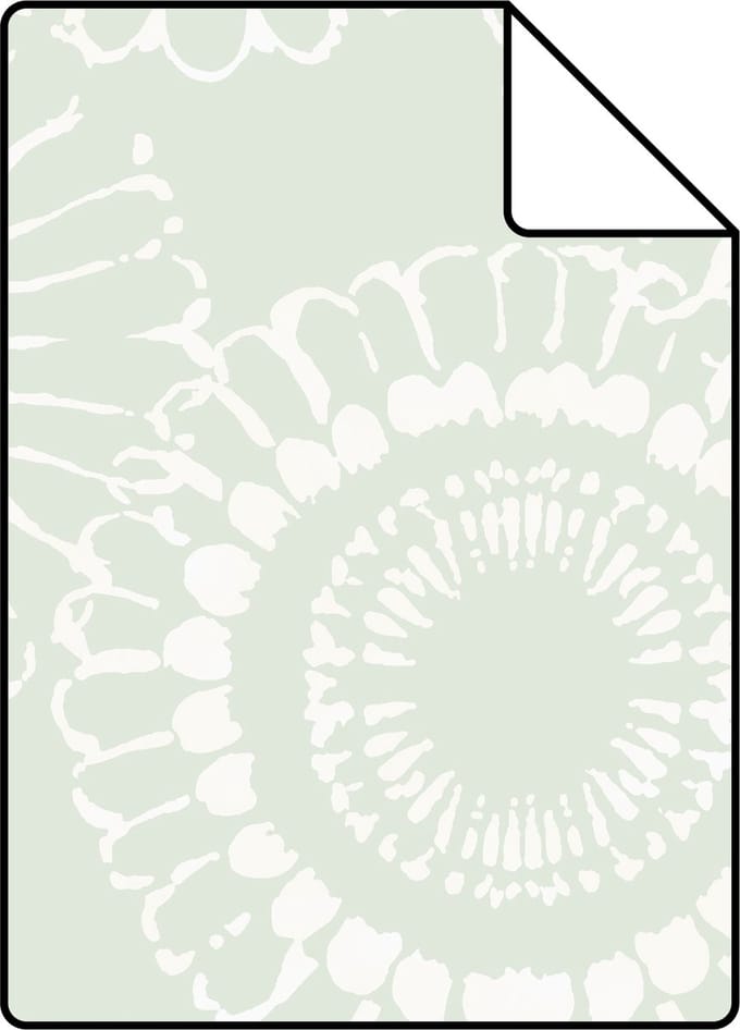 Proefstaal ESTAhome behang bloemen mintgroen - 26.5 x 21 cm - 128861-S