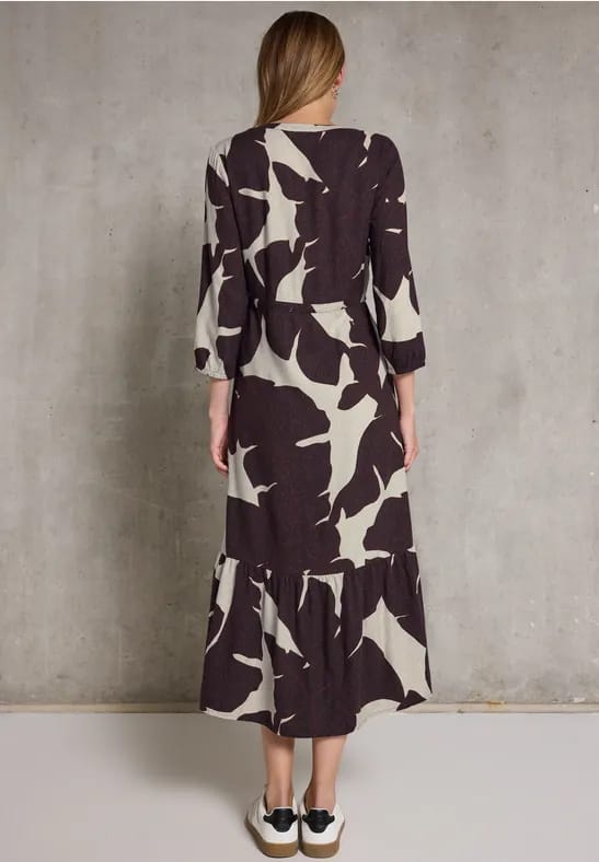 Gedessineerde maxi jurk