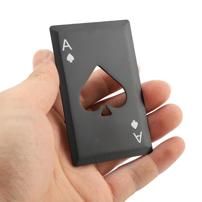 Creatieve RVS Creditcard Flesopeners, Bierflesopeners, Snelopeners(Zwart) Black black