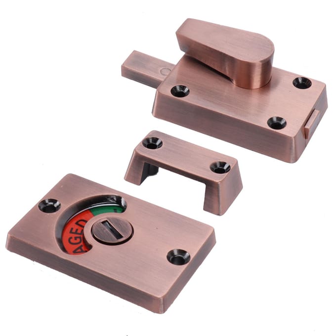 Scheidingsdeurslot met Handvat Openbaar Toilet Toilet Grendel Indicator Accessoire gray