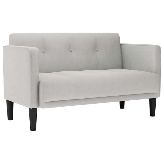 vidaXL - Loveseat - bank - wolkengrijs - 111 - cm - stof