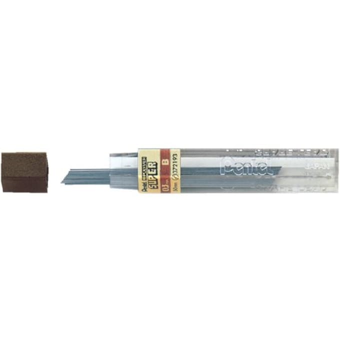 Potloodstift pentel b 0.3mm zwart koker Stuks