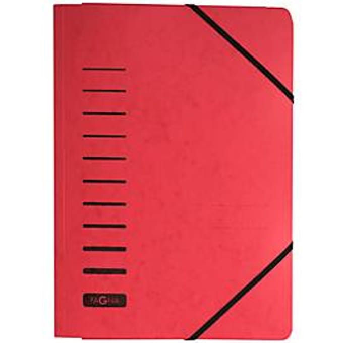 PAGNA elastomap, A4, 3 flappen, 25 stuks, rood