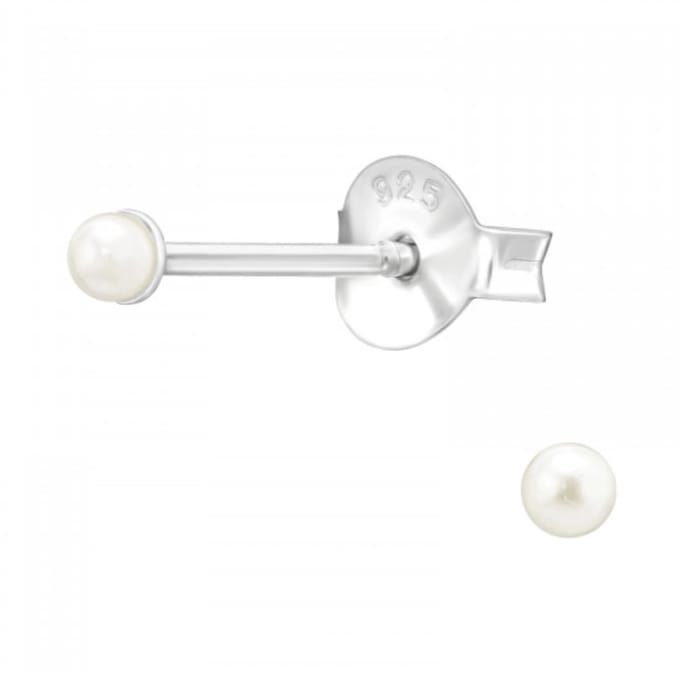 La Rosa Princesa Mini Parel oorbellen dames Klein - Oorbellen 925 Zilver 2mm