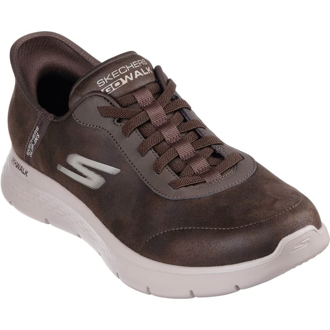 Skechers GO WALK Flex Smooth Motion Textiel Heren Bruine Sneakers