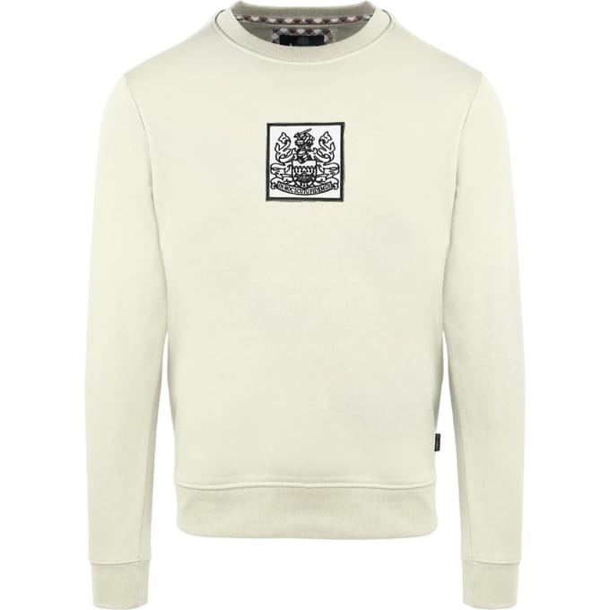 Aquascutum Heren geribbeld sweatshirt (Boter)