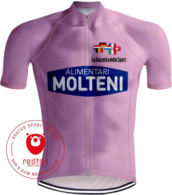 Retro Wielershirt Molteni Giro d'Italia Roze - REDTED - 5XL