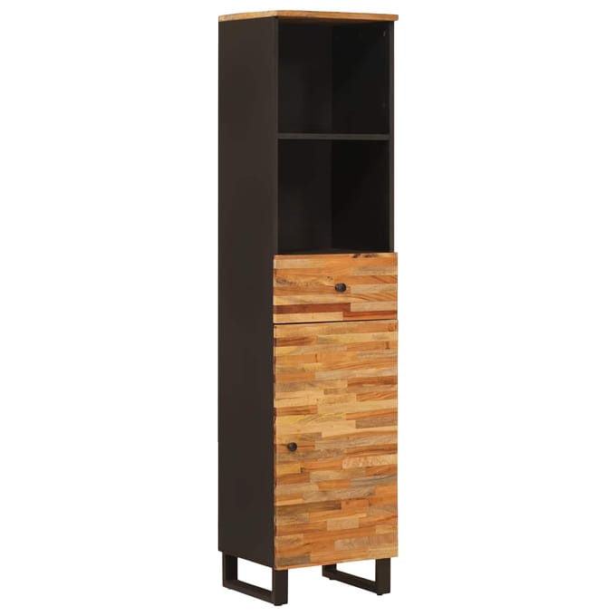 vidaXL - Badkamerkast - Artisan - Eiken - 38 - x - 33 - x - 160 - cm - Massief - Mango - Hout