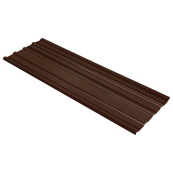 vidaXL - Dakpaneel - 12 - st - Bruin - 129 - x - 45 - cm - Gegalvaniseerd - staal