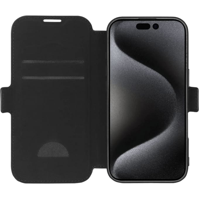 BlueBuilt Apple iPhone 16 Pro Book Case Leer Zwart