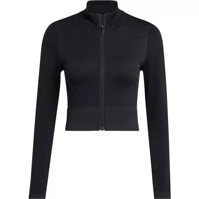 Adidas Performance Workout Essentials Knit Jack Met Lange Ritssluiting - Dames - Zwart