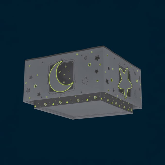Dalber kinderkamer-plafondlamp MOONLIGHT, grijs, 1-lamp